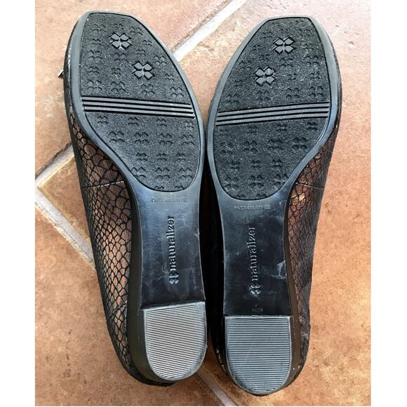 Naturalizer Metallic Snakeskin Print Low Heel Pumps-Ballet Slippers size 9 - Picture 6 of 13
